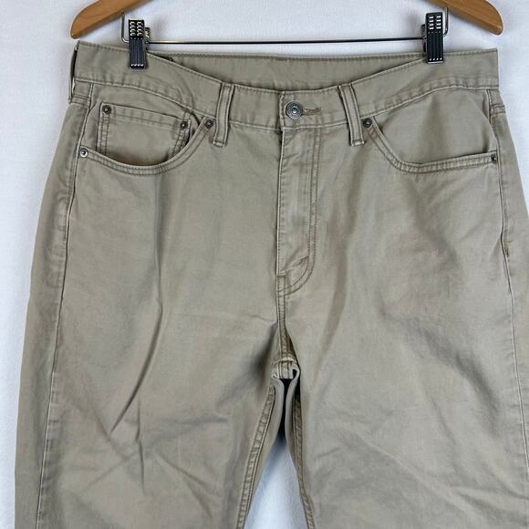 Levis 514 Jeans Mens 36x30 Brown Straight Mid Rise Tan Wash‎ Denim - Picture 2 of 11